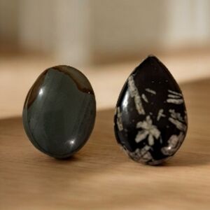 Obsidian and Jasper Cabochons